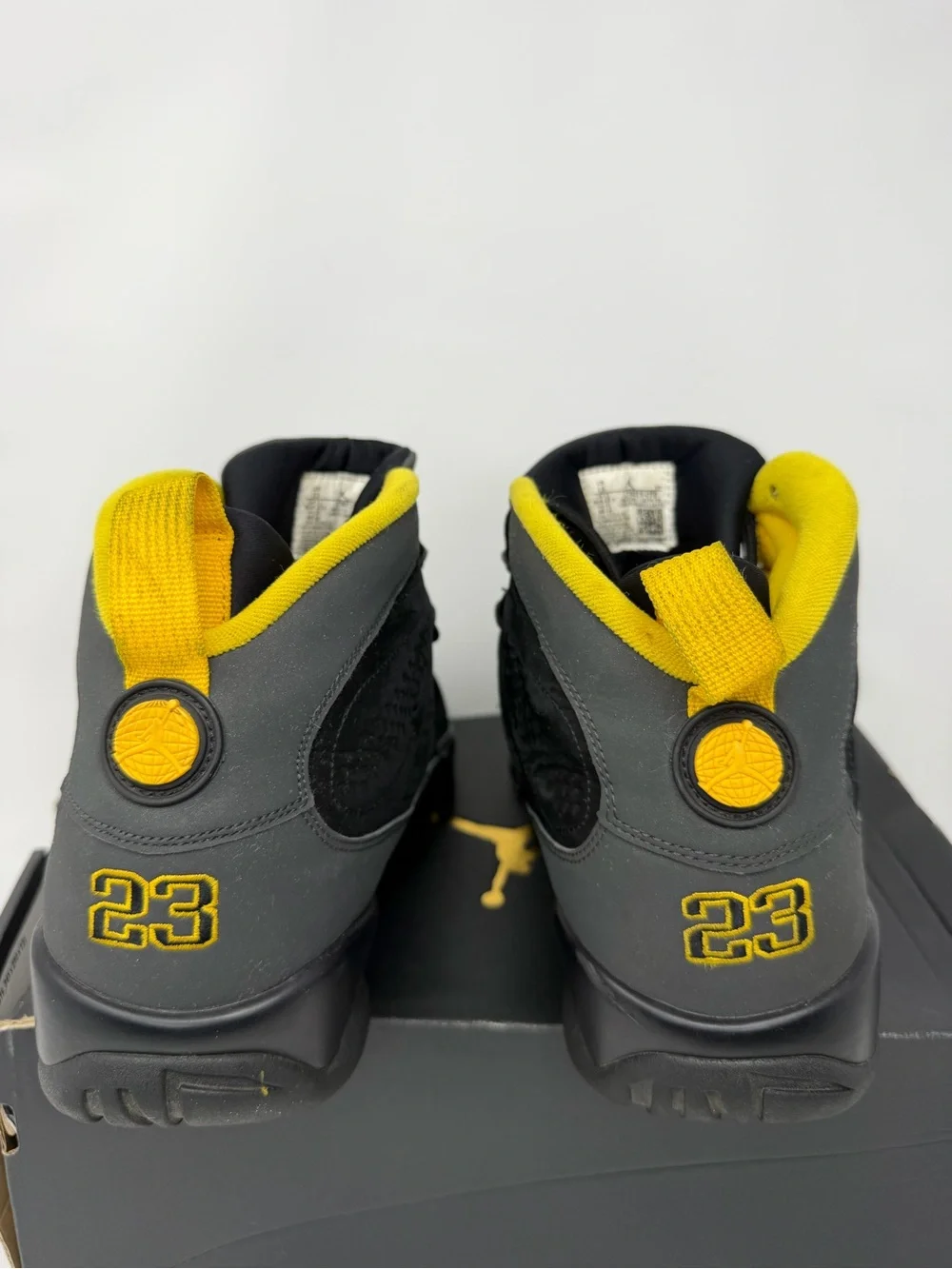 Jordan Men’s Black and Yellow High-Top Sneakers